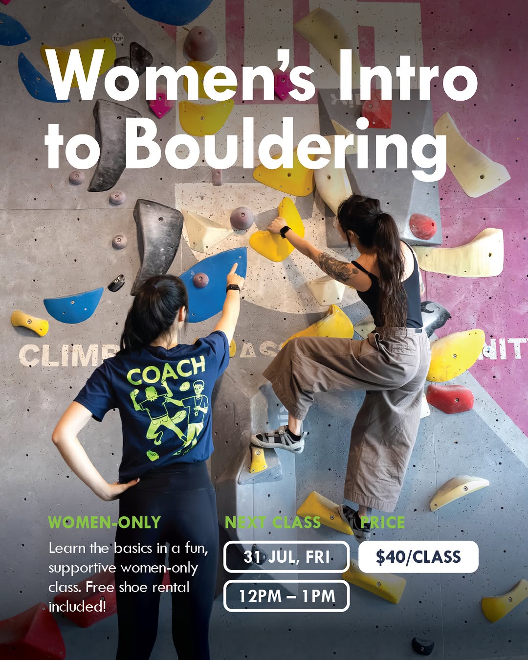Women's Intro to Bouldering