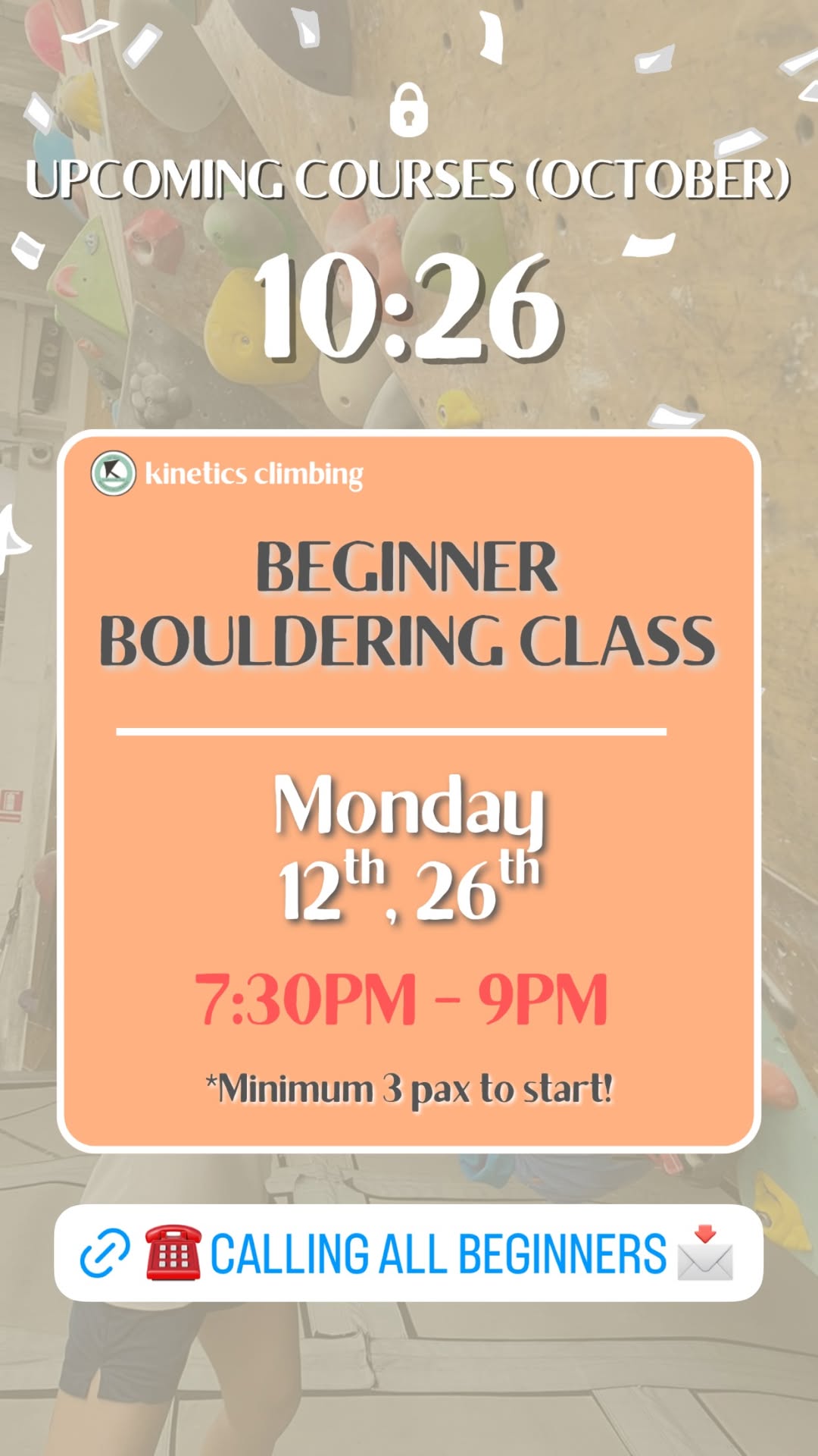 Beginner Bouldering Class
